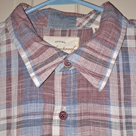 Weatherproof Vintage short sleeve button up collar shirt plaid size XL - Picture 5 of 14